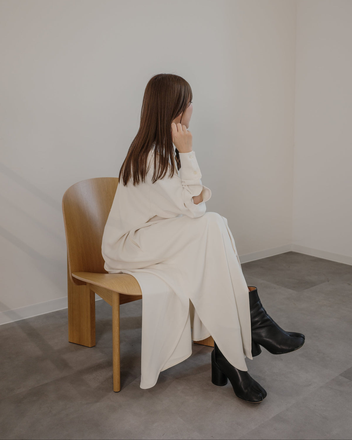 suppleシャツワンピース
