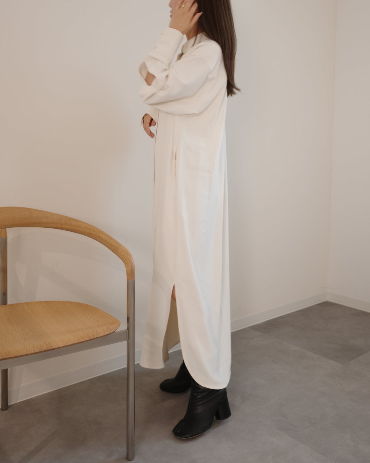 suppleシャツワンピース