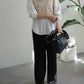 V neck holed knit vest